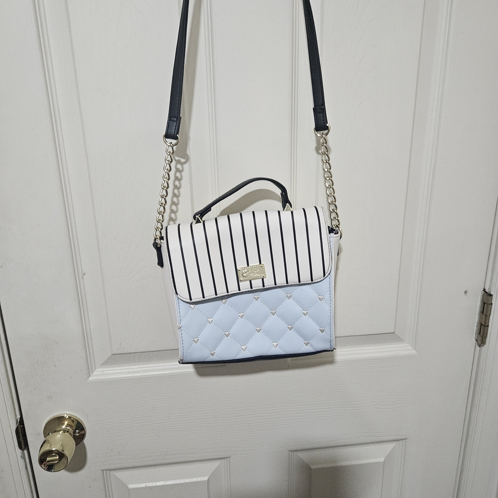 Luv Betsey by Betsey Johnson LBADDY Blue and black quilted crossbody - Picture 2 of 9